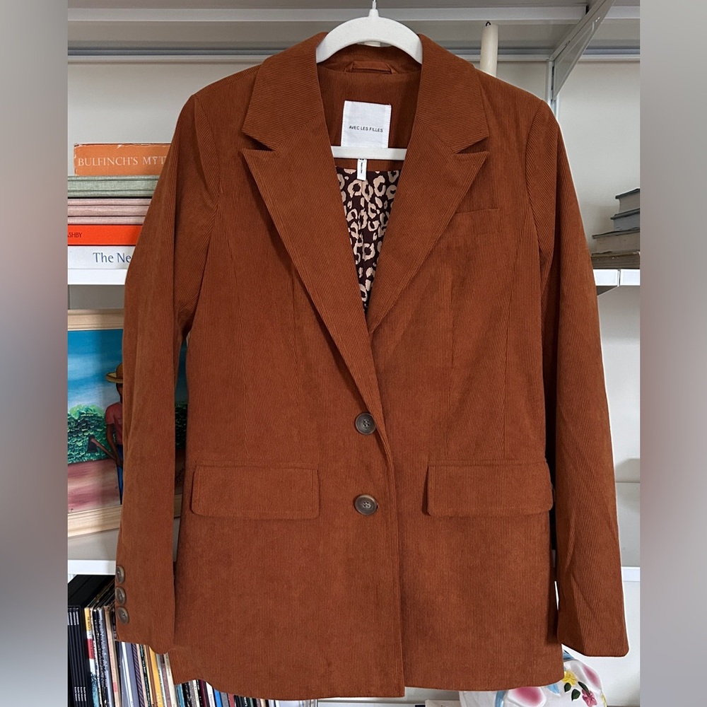 Avec Les Filles Brown Corduroy Blazer 70s style Size S